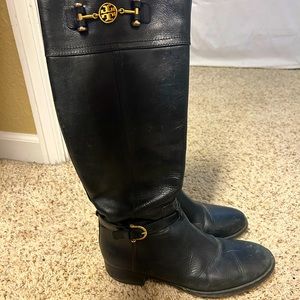 Tory Burch black riding boots size 7.5